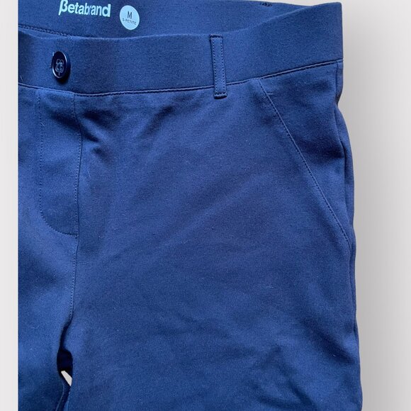 Betabrand Size M Petite Navy Blue Classic DPYP Boot Leg Dress Pant Yoga Pants - Picture 4 of 8